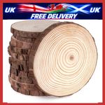 ilauke Natural Wood Slices 12 Pcs 12-13cm Circle Wooden Discs 12pcs -