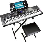 Rockjam RJ5061RockJam 61 Key Keyboard Piano With Pitch Bend Kit, Keyboard Stand