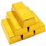 Fake Gold Bar Plastic Golden Paperweight Home Decor Bullion Bar Simulation UK