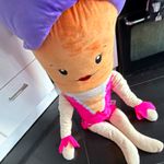 ALDI Katie the Carrot Christmas Plush Doll Soft Toy Large Pink Dress Purple Hat
