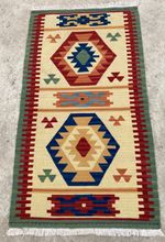 Vintage Traditional Handmade Beautiful Turkish Kilim Floor Rug Carpet 114x61 cm