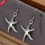 Trendy Women's 925 Sterling Silver Filled Star Fish Drop Dangle Earrings #33