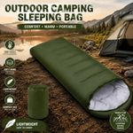 4 Season Single Sleeping Bag Waterproof Outdoor Camping Hiking Envelope Zip Bags