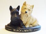 SCOTTISH TERRIER & WEST HIGHLAND WHITE Black & White Scotch Whisky Pub Bar Stand
