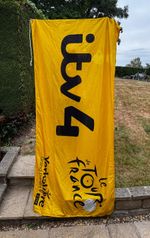 ITV Huge Tour de France Yorkshire professional flag Rope & toggle Television