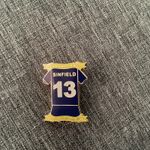 KEVIN SINFIELD MBE LEEDS RHINOS LEGEND 1997-2015 GILT PIN BADGE