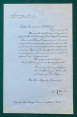 Antique Royal Coronation Summons King George VI Queen Elizabeth Baroness St John