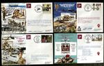 4 RAF Covers, Signed - Parachute Regiment, SAS, Glider Pilot Regiment, Airborne