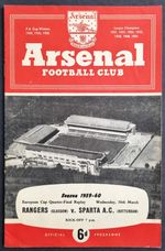 Rangers v Sparta - European Cup, QF Replay - Played at Arsenal - 30th March 1960