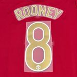 ROONEY #8 UCL home name print and number 2006/07 Heat Transfer