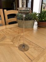 Large Wedgwood Crystal ‘Arthur’ Design Crystal Candlestick In Midnight Grey