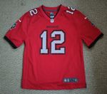 Nike Tom Brady Tampa Bay Buccaneers Jersey Kids Large 14-16 Red NFL On Field 12