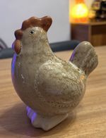 VERY LAST CHANCE TO BUY Contemporary Pottery Hen Chicken Speckled 13cm High MINT