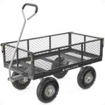 "Gorilla Cart Large 800lb / 350 kg Capacity Solid Steel Outdoor 800lb, Black