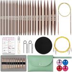 Circular Knitting Needles Set, Interchangeable Circular Knitting Needles Set wit