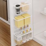 MUSTORN 3 Pack Kitchen Cupboard Door Storage Wall Mounted, Self-Adhesive Cabinet