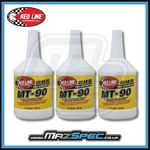 Red Line MT-90 75W90 GL-4 Manual Transmission Gear Oil 1 US Quart 0.946L x3 Pack