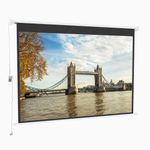 72/84/100/120'' Motorized Projector Screen 230V Home Matte White Screen +Remote