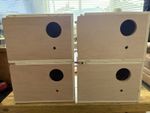 4 X Budgie Nest Nesting Breeding Box With Concave Size 8.5” x 5.5” x 5.5”