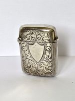 Antique Victorian Silver Vesta Case THOMAS EDWARD MANNOX Birmingham 1897