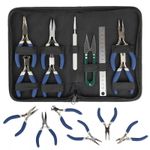 9pcs Jewellery Making Findings Beads Pliers Craft Tool Set Wire Cutters Kit Tool