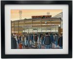 Manchester U Old Trafford. Framed United Football Club Art Print 14" x 11" Frame