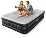 iDOO Double Airbed, Inflatable Air Mattress with Built-in Electric Pump