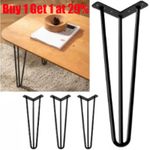 4x Hairpin Legs Hair Pin Legs Set for Furniture Bench Desk Table DIY 16''-28''