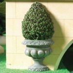 Flat Backed Topiary Bush, Dolls House Miniature Garden Plants 1/12 Scale