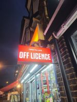 OFF LICENCE outdoor LED sign,  any image available, Size 60x30 cm
