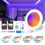 68mm RGB WIFI LED Recessed Ceiling Light Bluetooth Dimmable Spot Downlight Alexa