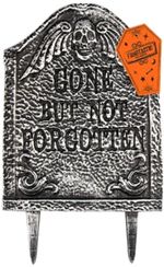 Halloween Tombstone Outdoor Prop - Scary Grave Garden Stake Detailed