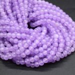 Lavender Amethyst Round Beads - 4mm - 15'' Strand, for Jewellery Making