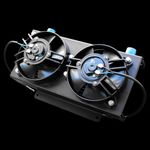 19-Row AN-10 Oil Cooler with Fan Shroud