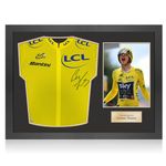 Geraint Thomas Signed Tour De France 2022 Yellow Jersey. Icon Frame