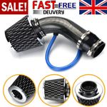 Car Cold Air Intake Filter Induction Pipe Kit Hose System Universal 3“76mm Black