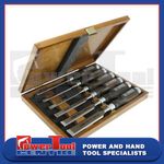 NAREX 8105 Wood Line Profi Bevel Edged Beech Chisels Boxed Set of 6 853053