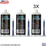Fast Mover FMT6340 3 Pack 2K PU Plastic Repair Glue 50ml – Fast Cure Adhesive