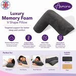 Aamira Pillow V Shape Memory Foam Orthopaedic Pregnancy Maternity Bed Cushion