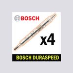 4x Bosch Glow Plugs for RENAULT TRAFIC 1.6 14->ON R9M 413 R9M 450 EG FG JG