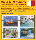 MALTA 2002 FRAMA ATM 1-4 / machine 05 / Marsa / 6c MNH / CVP kiosk stamps