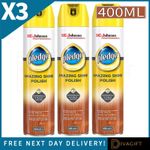 3 x PLEDGE AMAZING SHINE POLISH SPRAY 400ML FOR WOOD LEATHER STAINLESS STEEL NEW