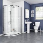 Shower Enclosure Close Coupled Toilet & Basin Sink Set Bathroom Suite 800x800mm