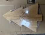 OBADUN Bamboo Christmas Tree Serving Board Large Beige Light Yellow Wood 1pc