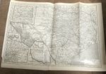 1911 antique fold out  map  - texas