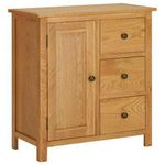 Wooden Cabinet Cupboard Solid Oak Wood Storage Drawers Furniture Living Room
