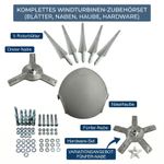 Wind Turbine Accessories Set Rotor Blades Repeller Triple Five Hub Hood Screw