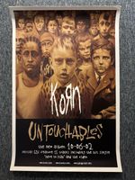 RARE ORIGINAL 72x50cm BILLBOARD RECORD STORE POSTER - KORN - UNTOUCHABLES (2002)