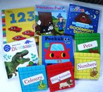MIXED BUNDLE 9 BABY BOARD & LIFT THE FLAP BOOKS - DUGGEE,POSTMAN PAT,DINOSAURS+