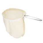 1 Pcs Coffee Sock Filter with Steel Ring Handle Large Yellow
